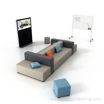 Modern design lounge fabric sofa for public area